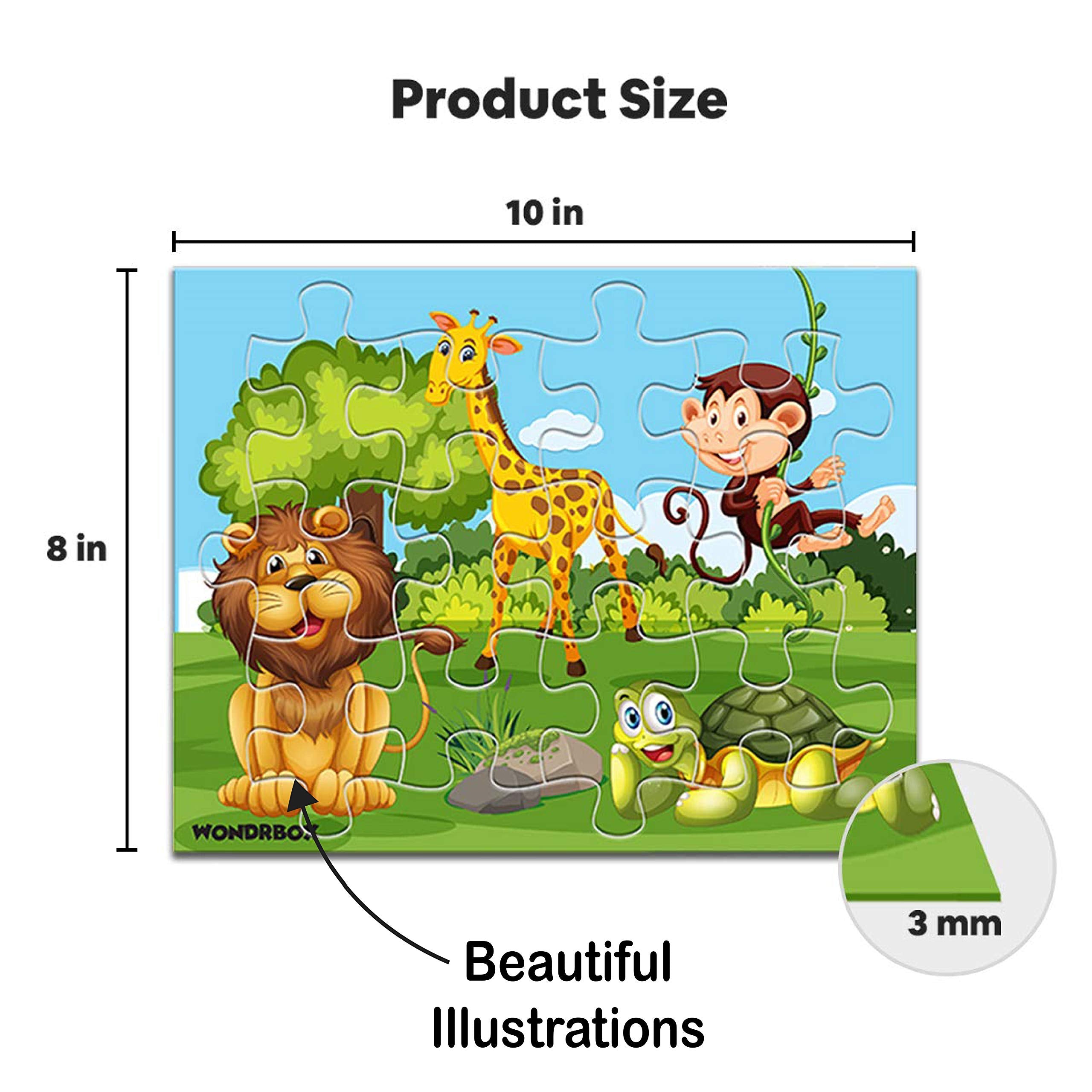 12 Pcs Animal and Birds Jigsaw Puzzle, Age 3+