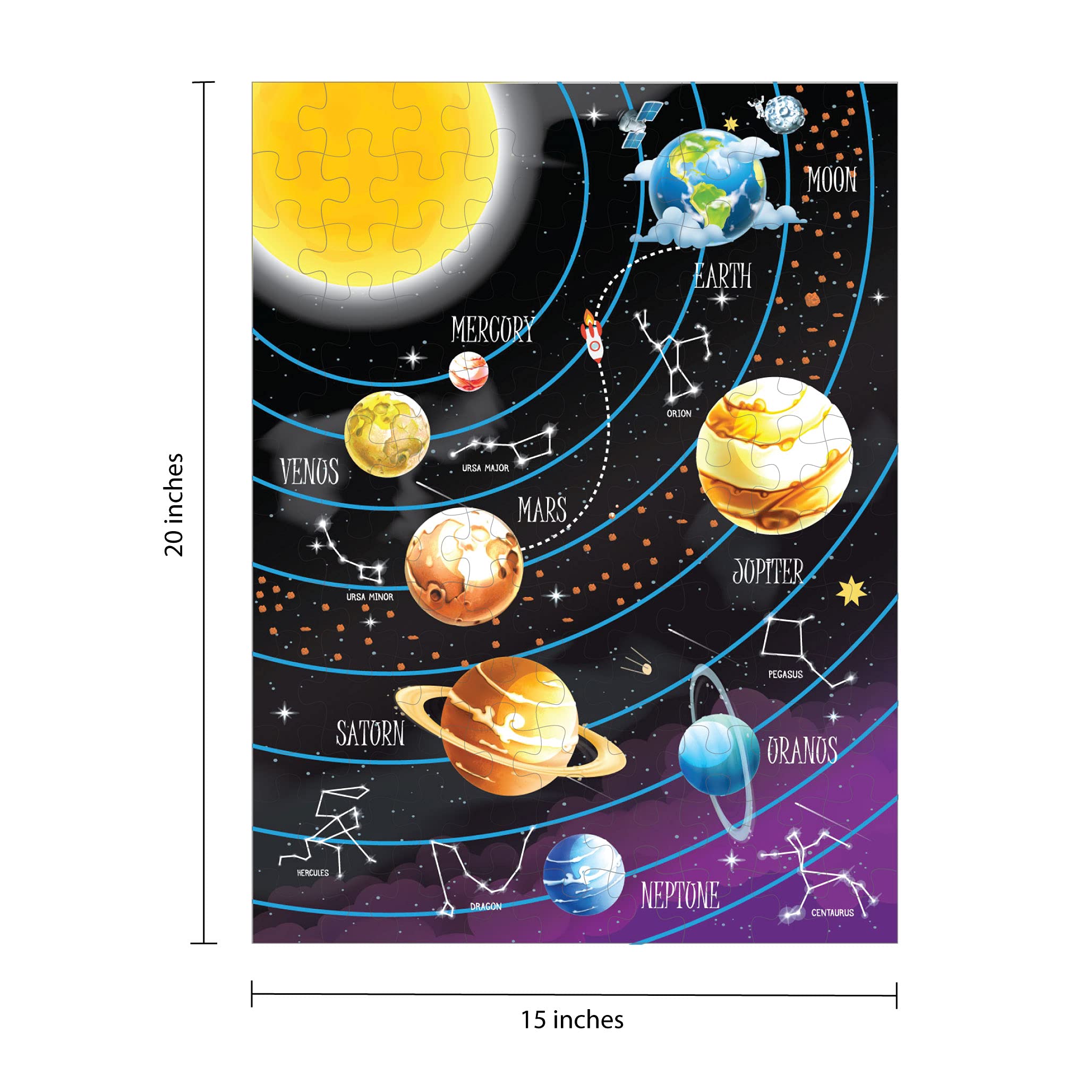 100 Piece Solar System Jigsaw Puzzle. Age 6+