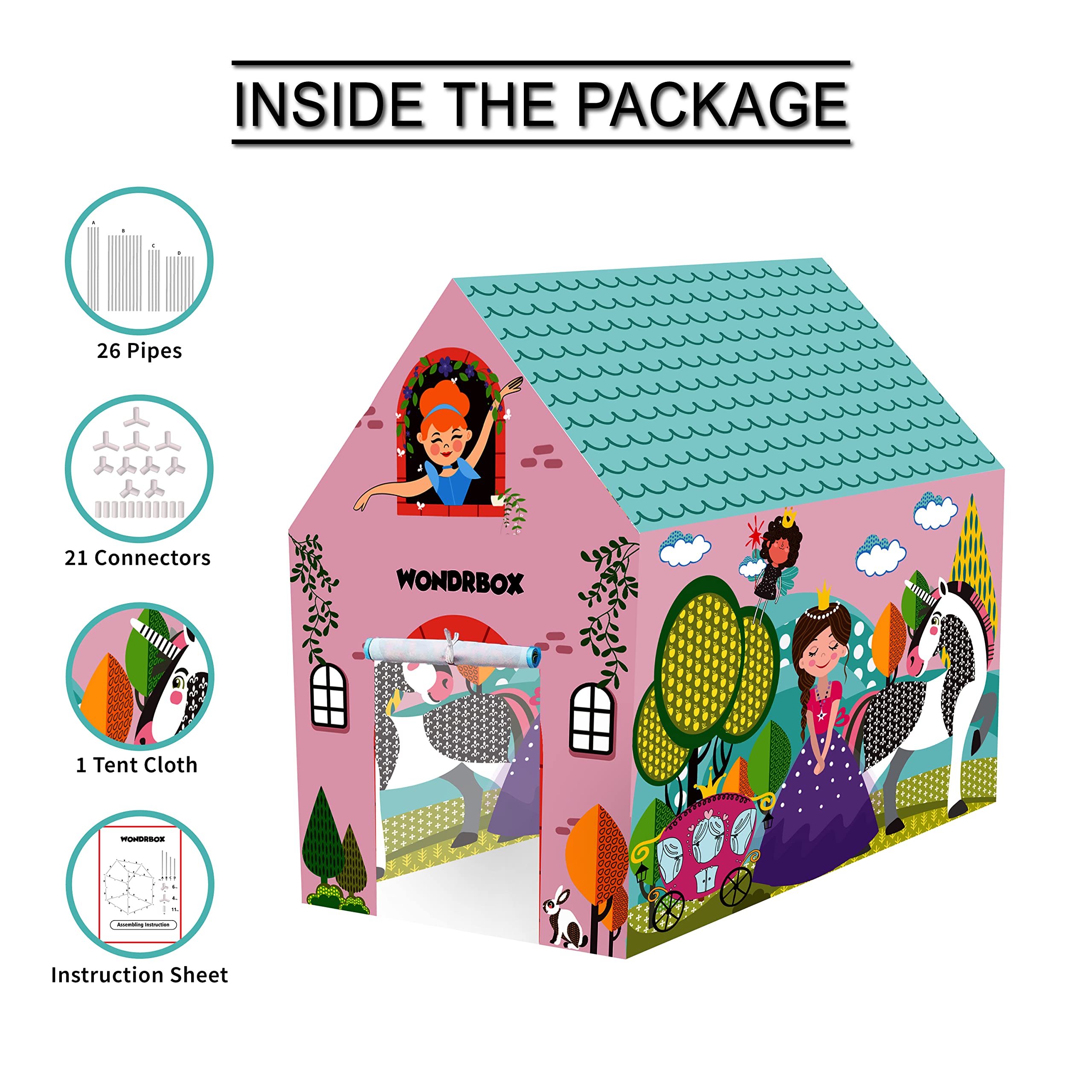 Princess and Unicorn Play Tent House, Age 3+