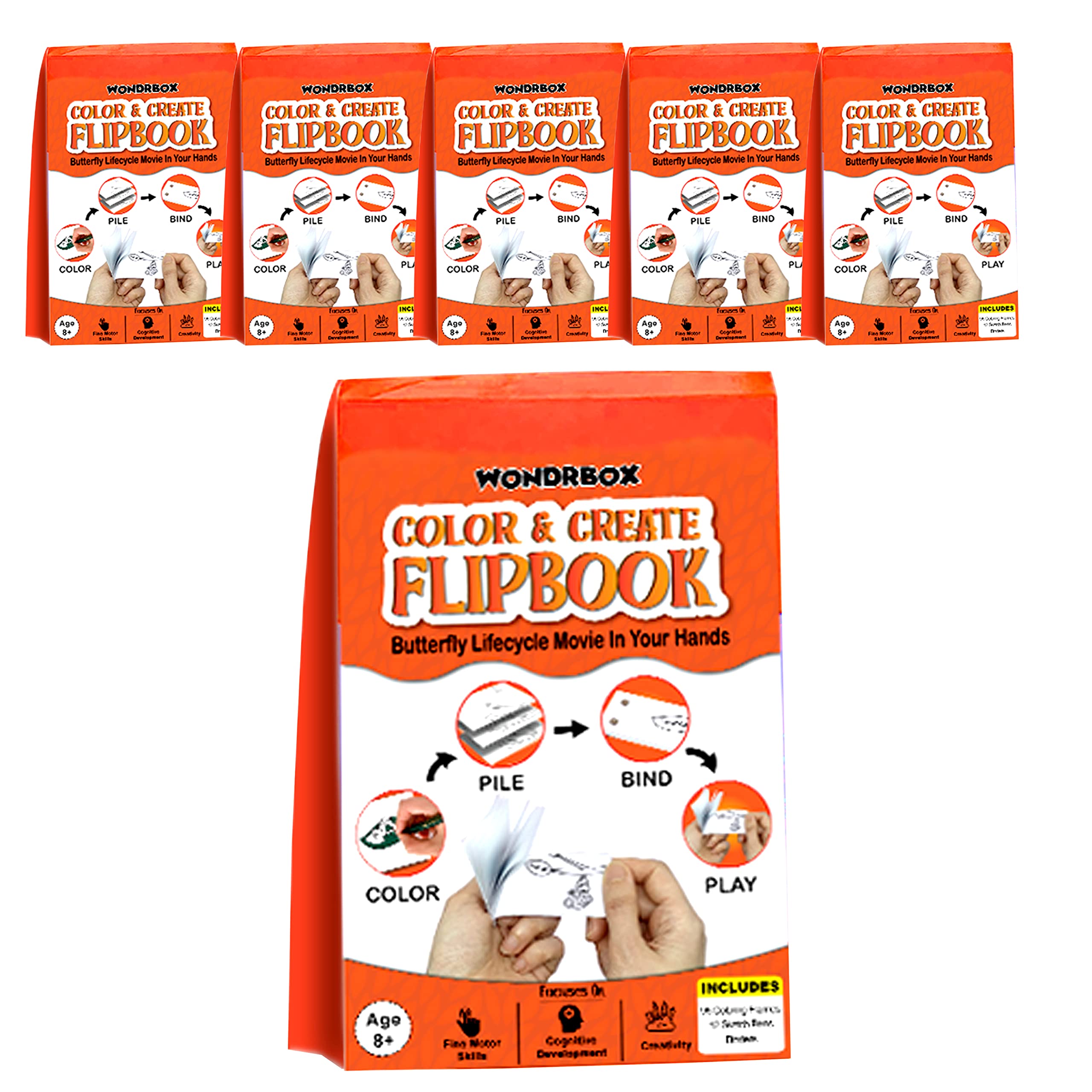 WONDRBOX Birthday Return Gifts. Flipbook-(Pack of 6)