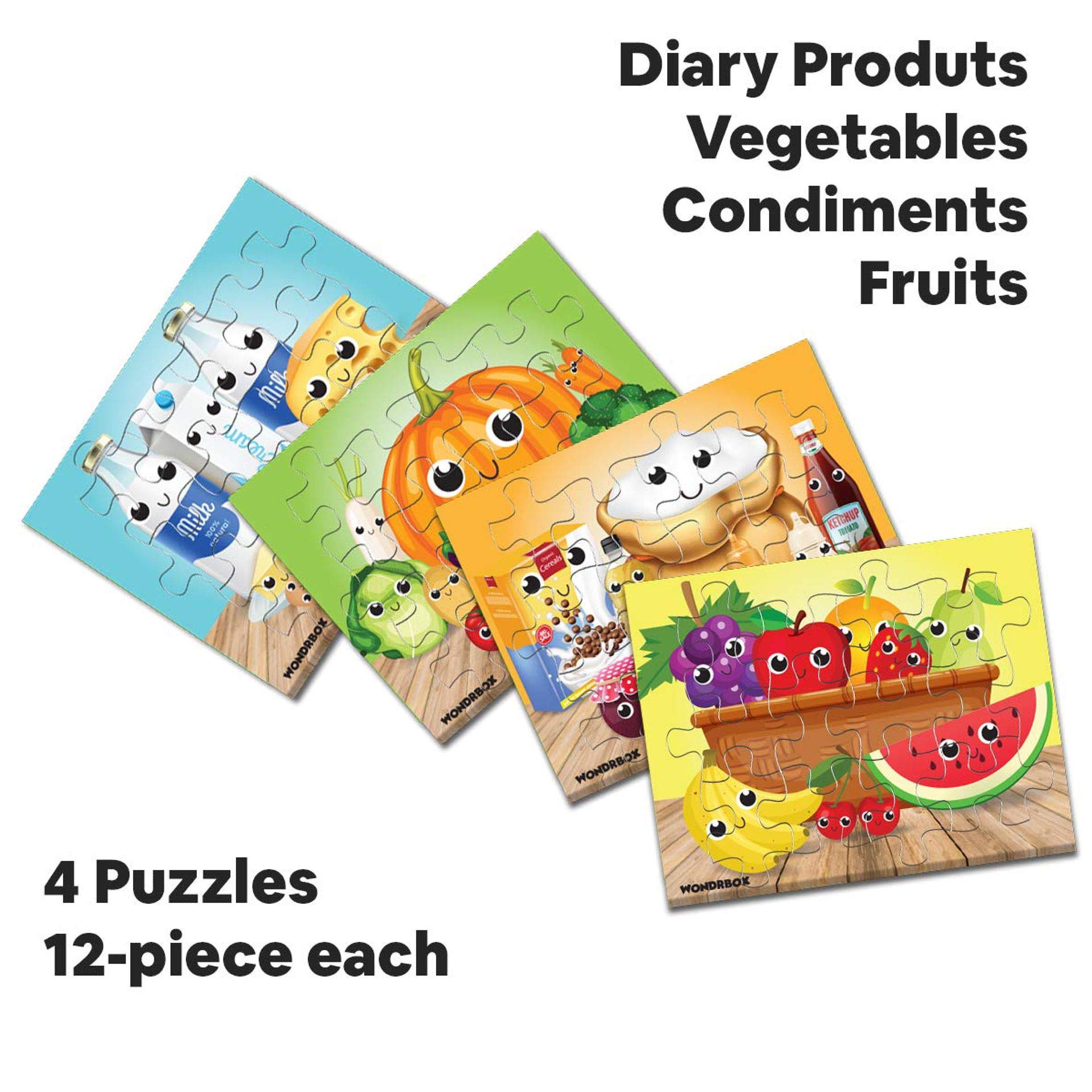12Pcs Supermarket Jigsaw Puzzle, Age 3+