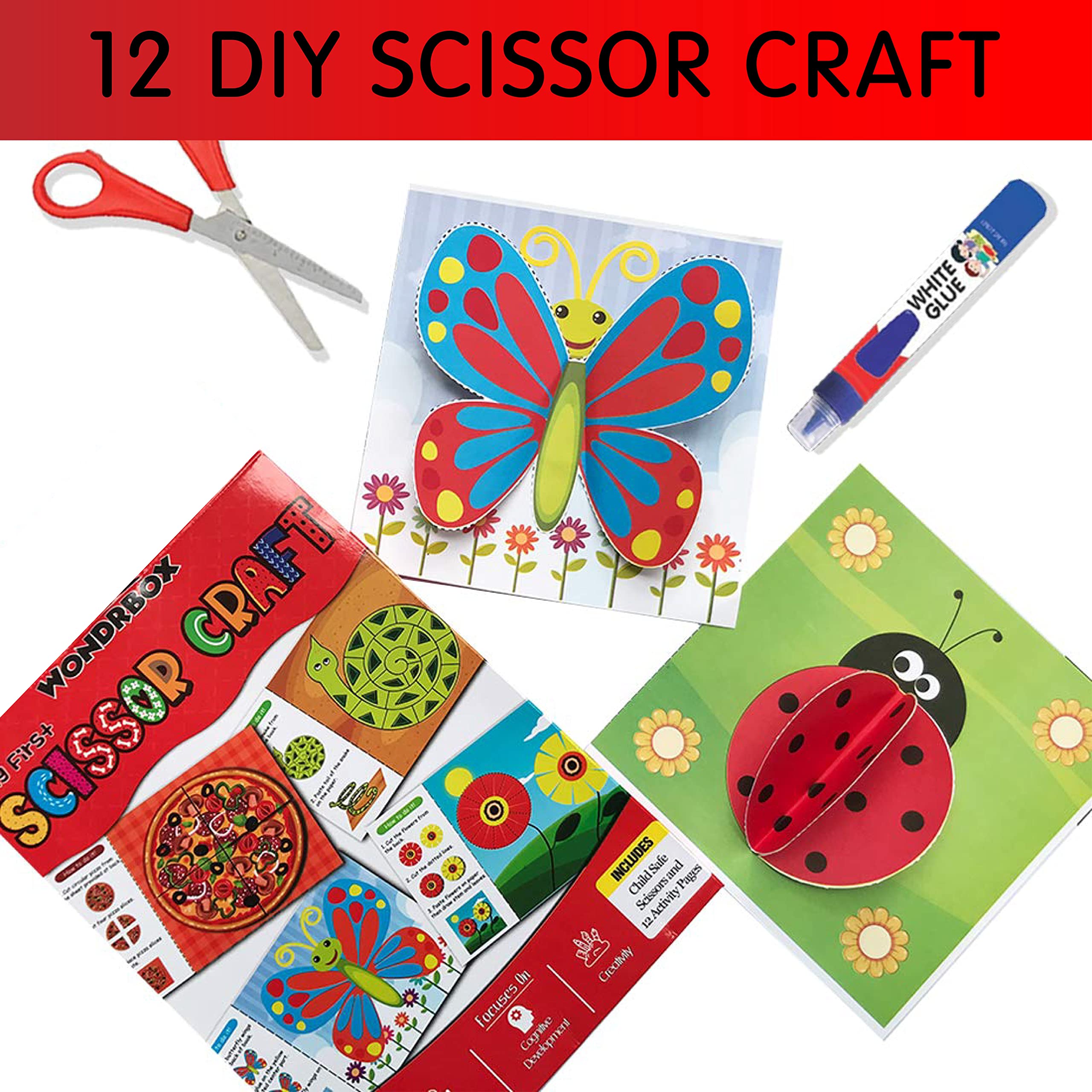 WONDRBOX Return Gifts for Kids Birthday (Pack of 6), Scissor Craft kit.