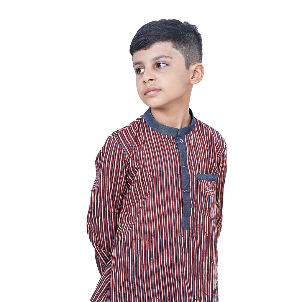 Littleland Denim Kurta And Pant