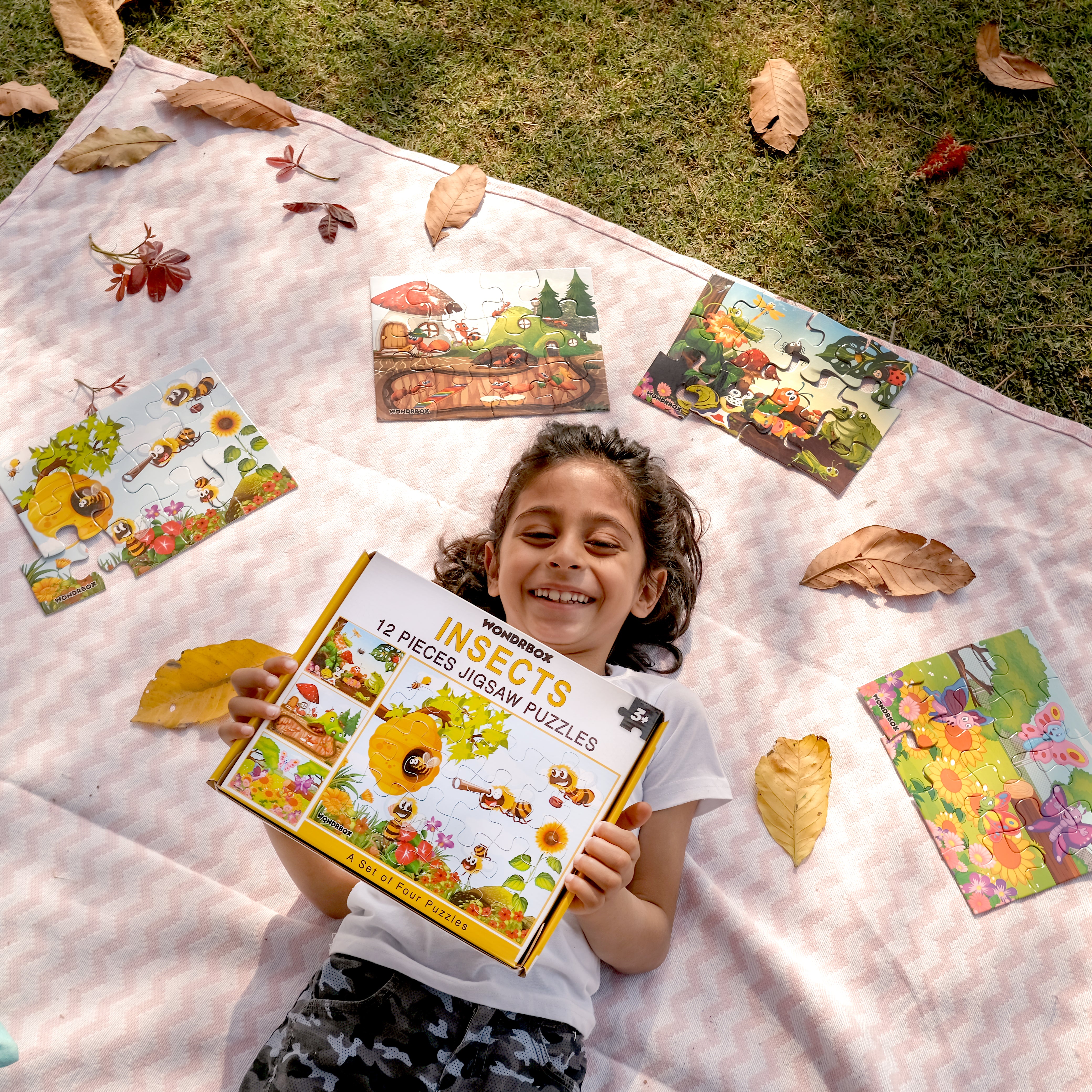 12 Pcs Insects Jigsaw Puzzle, Age 3+