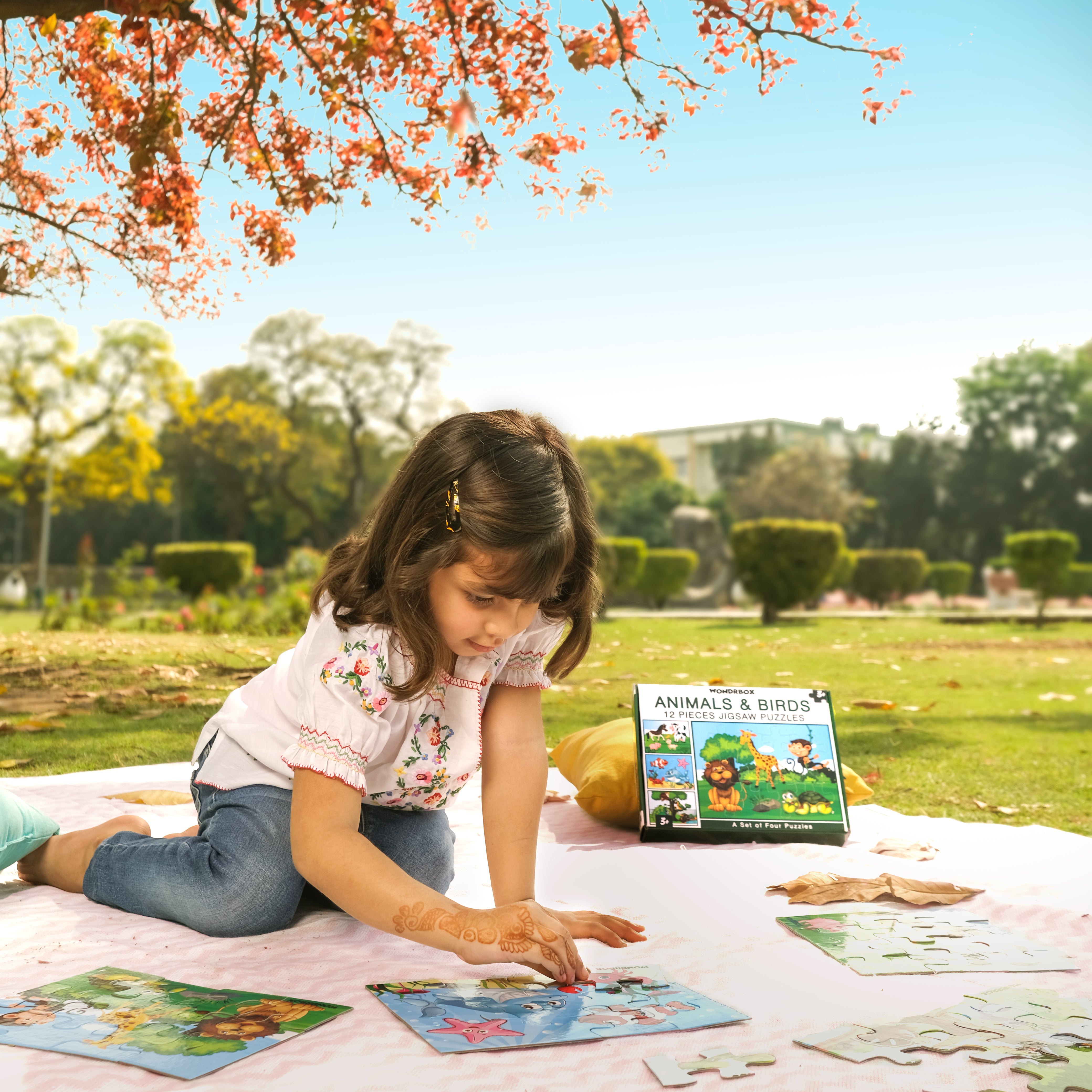 12 Pcs Animal and Birds Jigsaw Puzzle, Age 3+