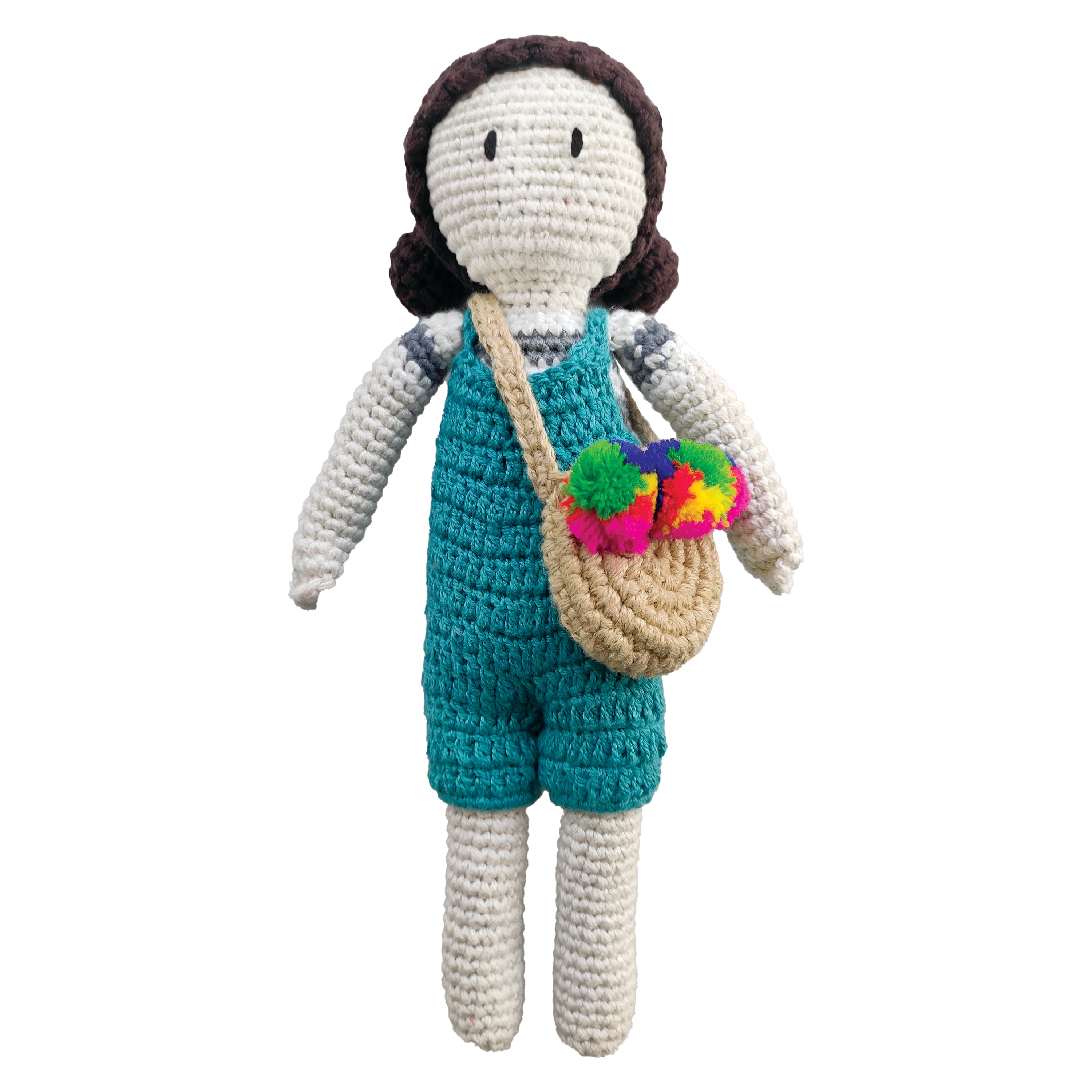 Blue-Doll Crochet Toy , Age 0-3